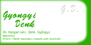 gyongyi denk business card